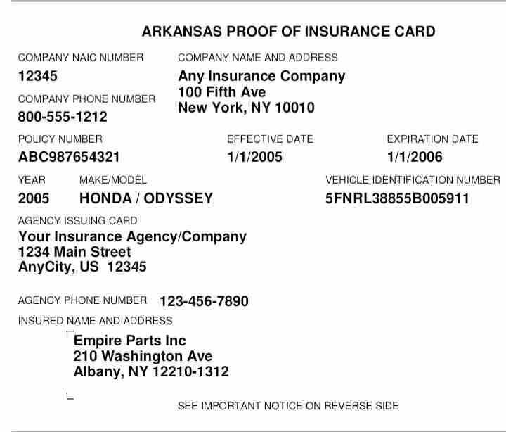 Sign and make a fake car insurance card free