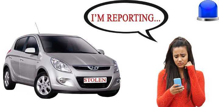 how to report a stolen car