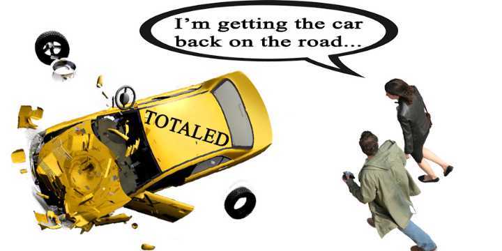 how to get a totaled car back on the road 