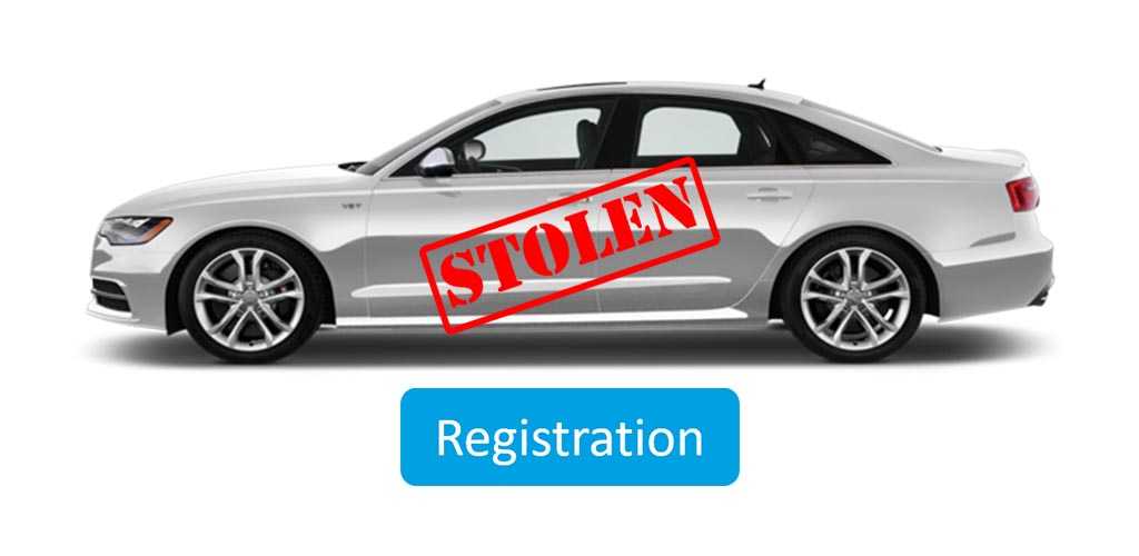 how to register a stolen car