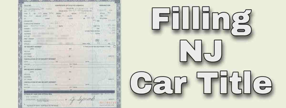 how to fill out car title in NJ